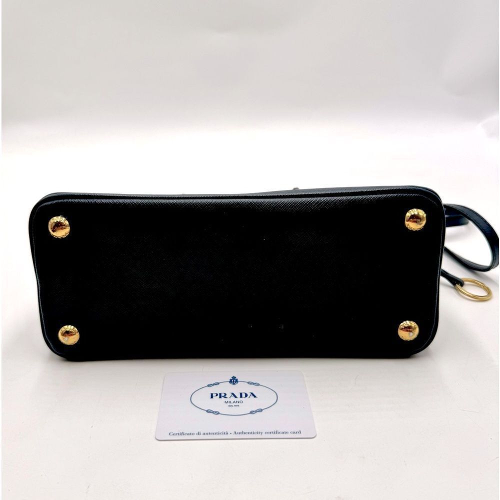 Auth Prada Small Baltic Blue Saffiano Lux Leather 2way Top Handle Promenade Bag - Picture 6 of 16